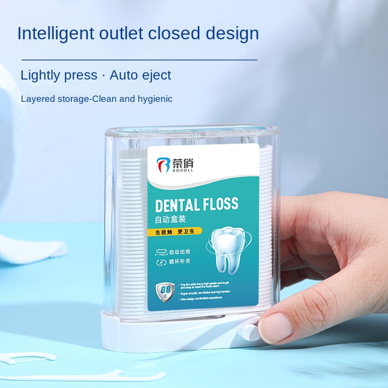 Automatic dental floss with box hotel/home teeth sticks portable oral care dental tool toothpick Polyethylene dental flosser