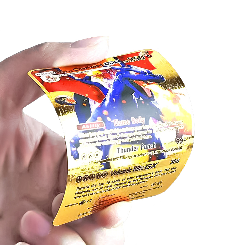 Pokemon Regenbogen Karten Gold Silber Vmax GX Kartensammlung Kampftrainer Karte Spanisch Englisch Französisch Kinderspielzeug Weihnachtsgeschenke