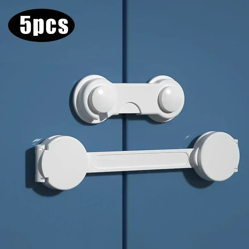 Multifuncional gaveta Lock para bebê, segurança infantil, Proof Locks armário, proteção de porta, casa, 2 pcs, 5pcs