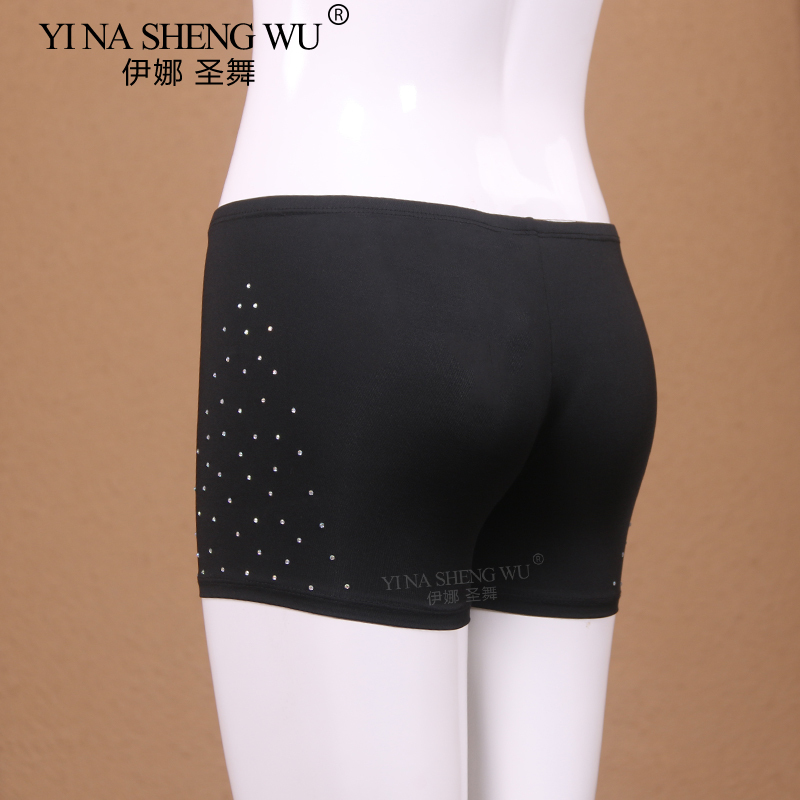 Dance Safety Pants Women's Dance Underpants Lining Latin Belly Dance Costume Leggings New Hot Drill Tight-fitting Stretch Shorts