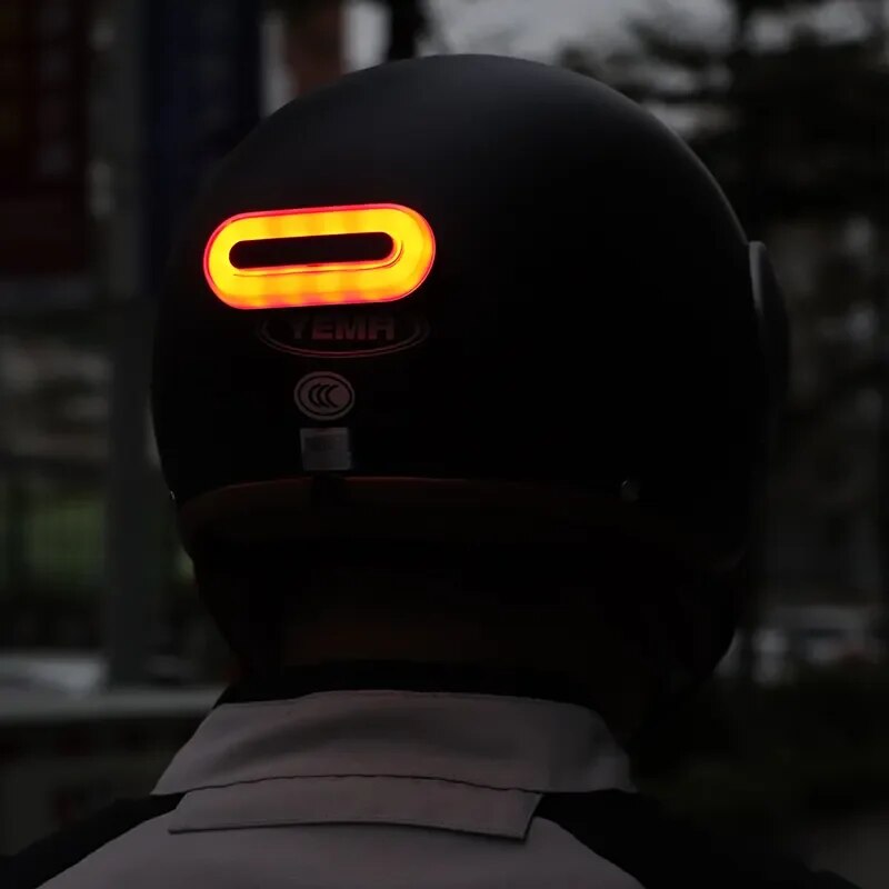 Luces Led recargables Para Casco de Moto, luz trasera de seguridad, accesorios Para motocicletas