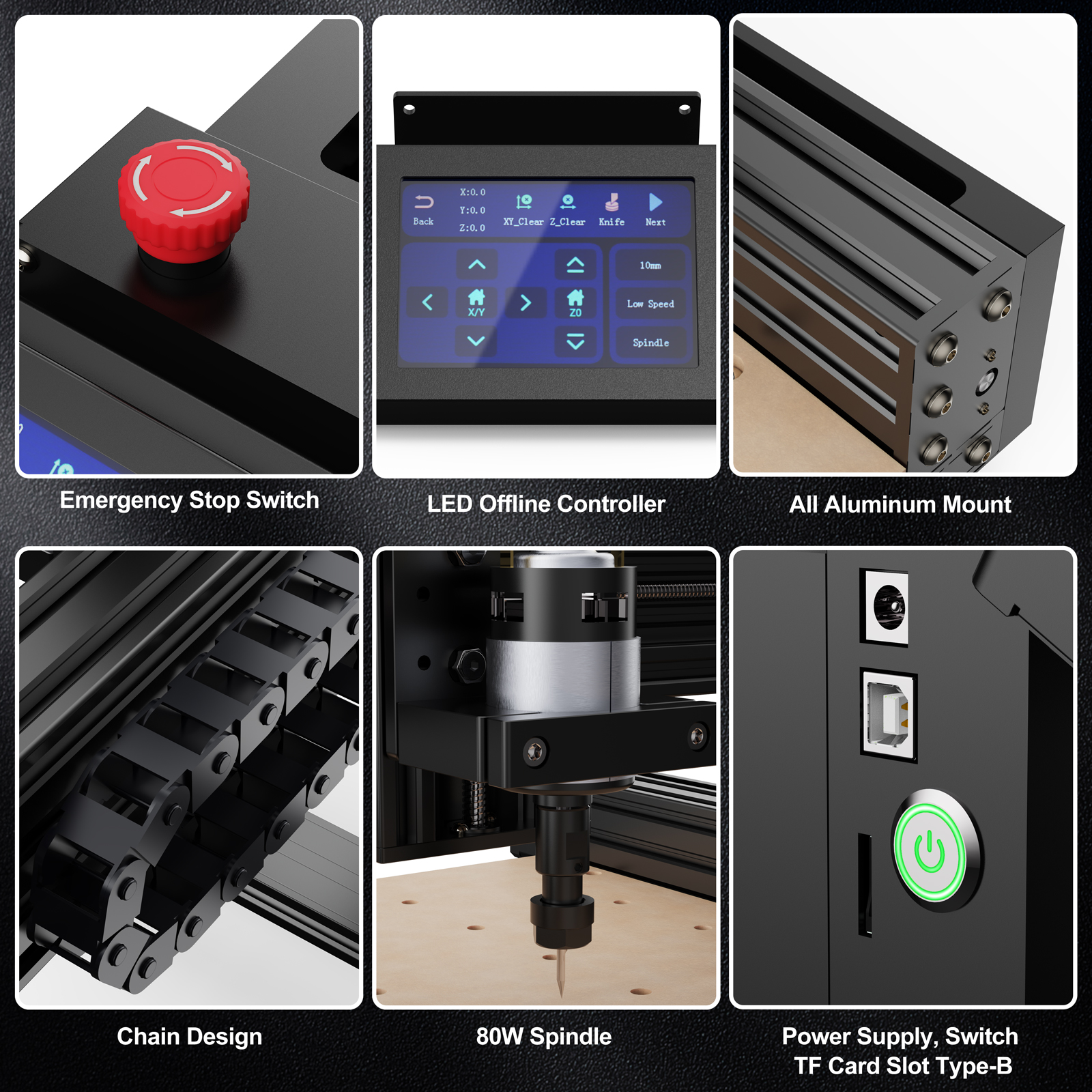 TWOTREES TTC450 CNC Laser Engraver Wood CNC Router Milling Cutting Machine Laser Engraving Machine For Acrylic PCB PVC Metal