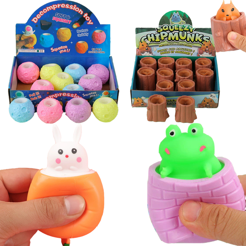 Tasse de souris à fromage Squishy à rebond lent, Pop-Up drôle, anti-stress, jouets pour enfants et adultes