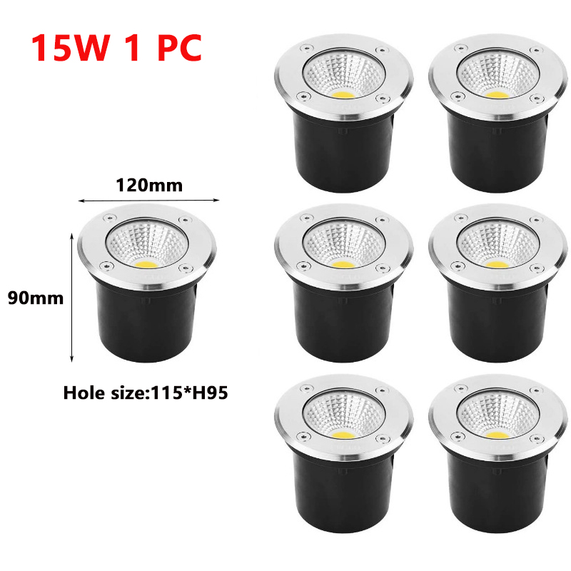 5W 10W 12W enterrado camino de jardín punto luz subterránea empotrada AC220V110V12V24V IP67 impermeable Led lámparas subterráneas de jardín