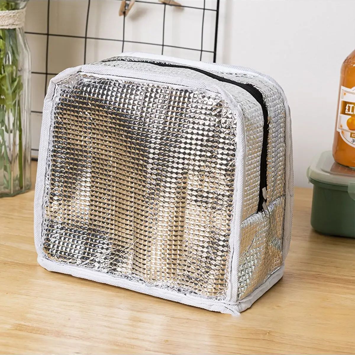 1 borsa termica per il pranzo, borsa per il pranzo portatile per studenti addensata