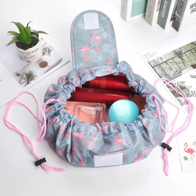 Frauen Kordelzug Kosmetik Tasche Lagerung Make-Up Tasche Organizer Weibliche Make-Up Tasche Tragbare Reise Kulturbeutel Notwendigkeiten Schönheit Fall