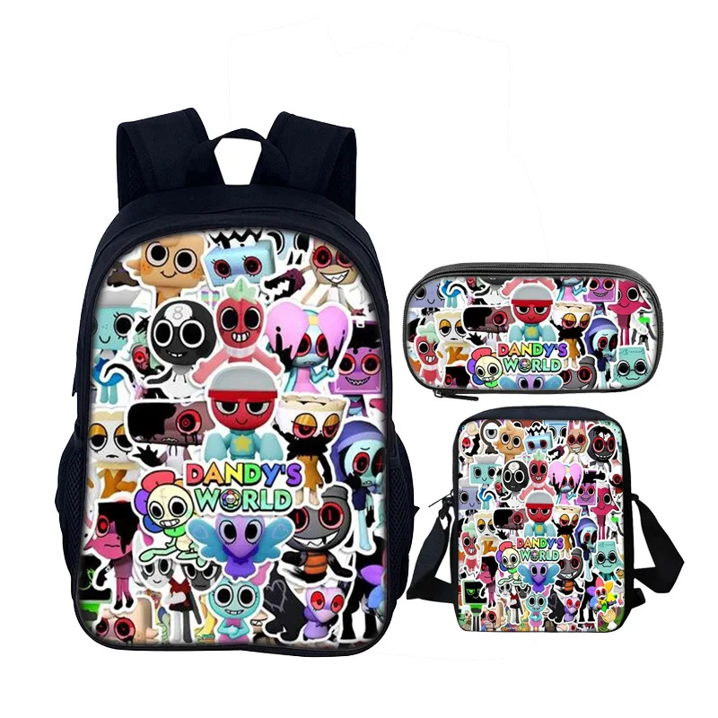 Dandys World Zaino Zaino per bambini Gioco Borsa a tracolla per cartoni animati Astuccio Mochila Studente Zaino Borse Ragazzo Ragazza Zaino regalo