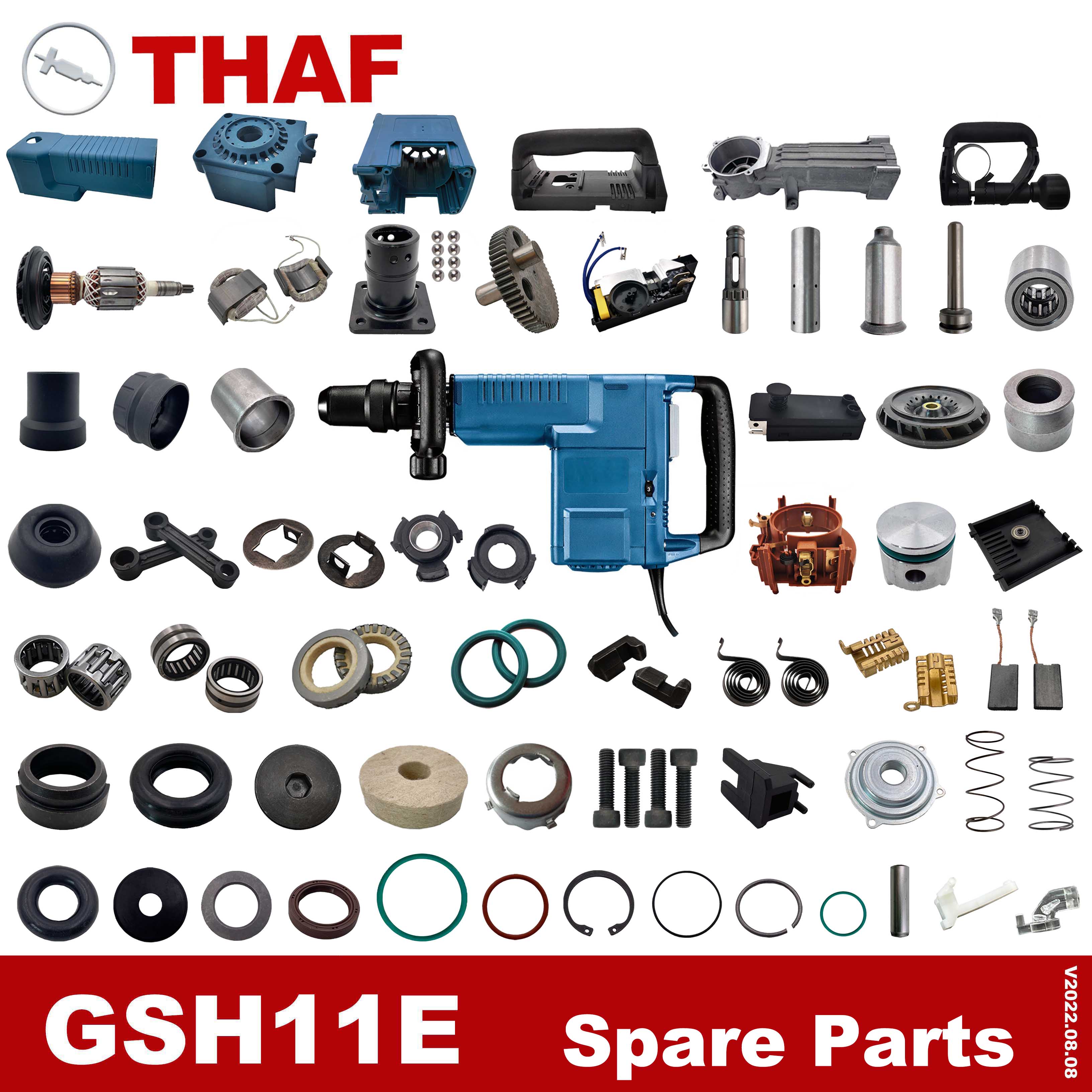 THAF замена запчасть Электроинструменты детали для BOSCH ОТБОЙНЫЙ МОЛОТОК GSH11E GSH 11E GBH11DE GBH 11DE