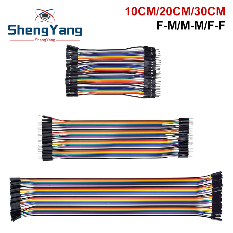 TZT Dupont линия 10 см/20 см/30 см папа-папа + Женский-Папа + Женский-Женский Перемычка провод Dupont кабель для arduino DIY KIT