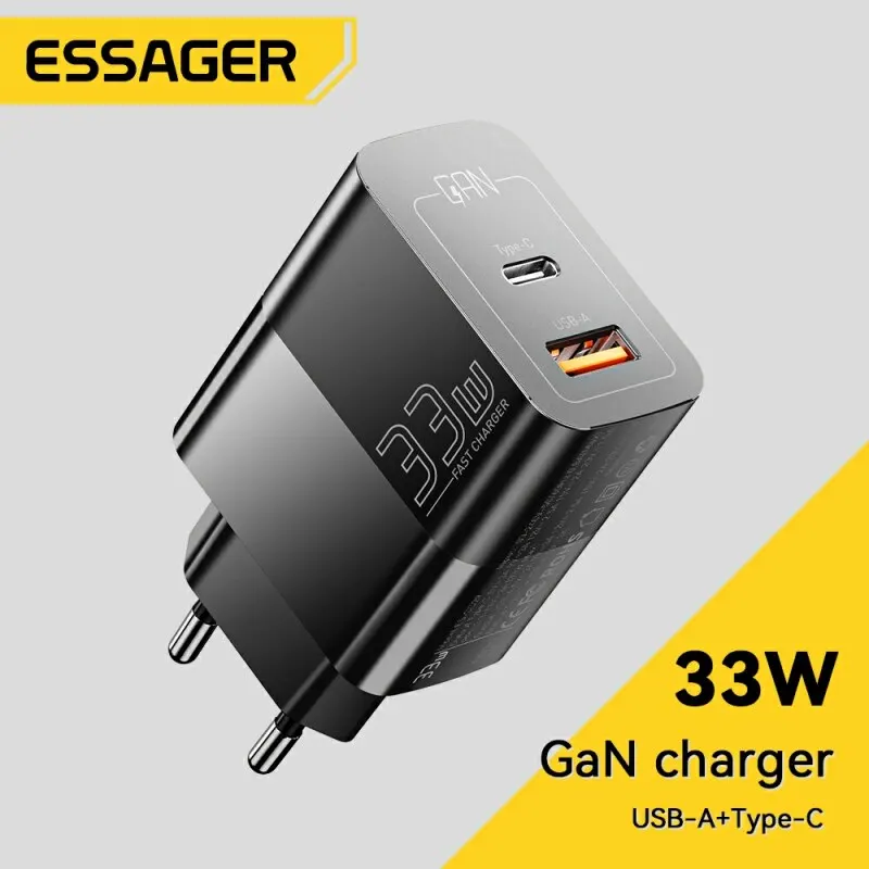 Essager usb c ladegerät 33w gan typ c pd schnell aufladen für iphone 14 13 12 11 pro max xs 8 p für ipad pro air ipad mini