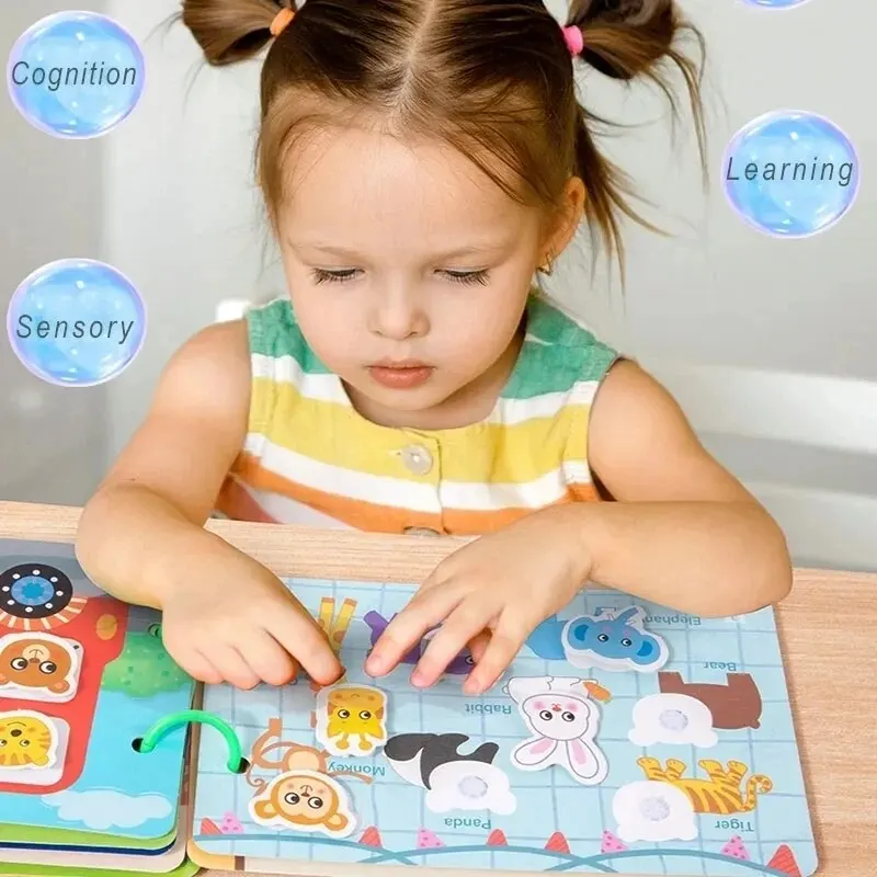 Learning Game Montessori Activity Book Paste Sticker Logical Life Ability Sorting Educational Matching Toddler For Kids Gift
