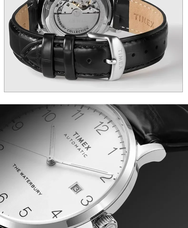 Reloj Automático de lujo TIMEX, reloj mecánico automático para hombre, reloj de buceo resistente al agua de acero inoxidable americano a prueba de arañazos