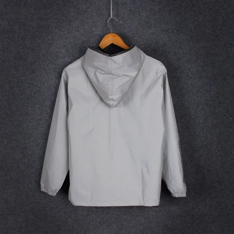 Plus Größe 4XL Männer Frühling Herbst voll reflektierende Windjacke wasserdichte Jacke männlichen High street hip hop Lose Mit Kapuze Mäntel