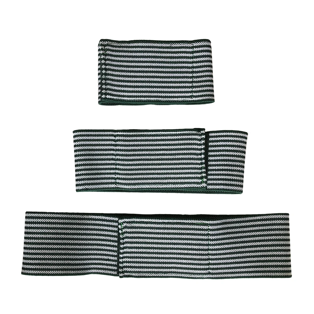 Almohadilla de electrodo de silicona conductora de microcorriente, banda elástica de fijación, tira elástica ajustable para parche Electro EMS, 10 Uds.
