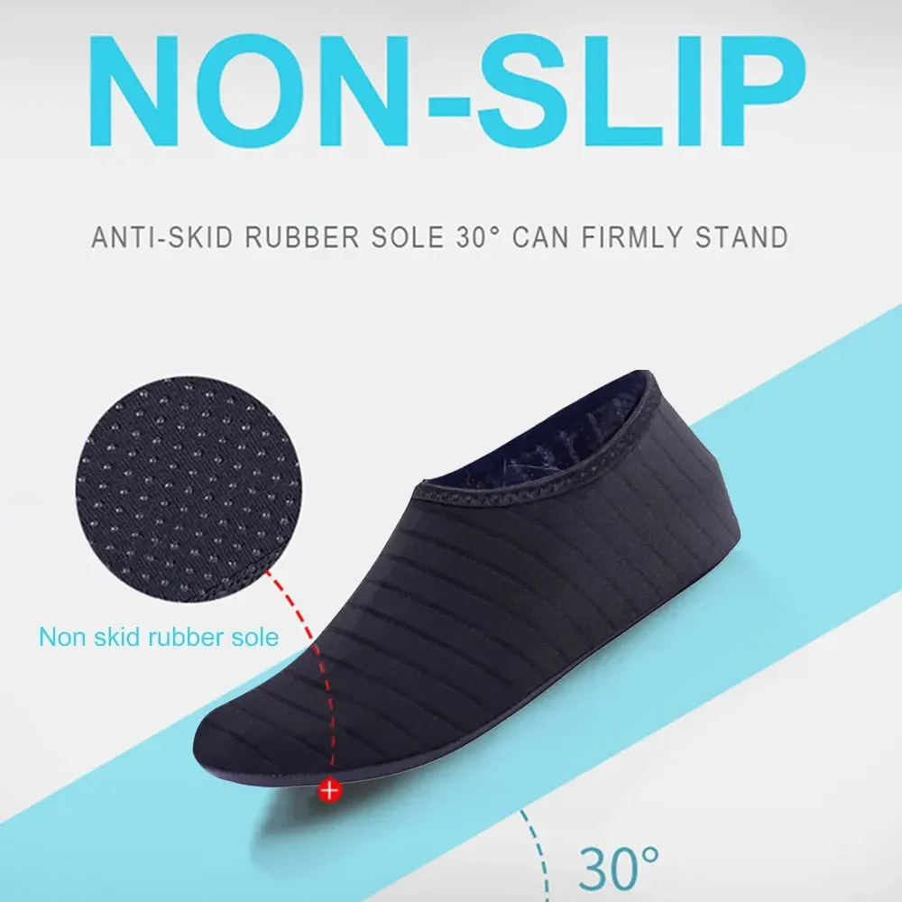 1 par de sapatos de água para mulheres, homens, descalços, secagem rápida, meias aquáticas para praia, natação, surf, yoga, exercícios, novas solas de cor preta e rosa
