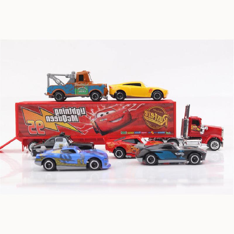 6-7 stks/set Disney Pixar Auto 3 Lightning Mcqueen Oom Truck Jackson Storm 1:55 Diecast PVC Auto model Speelgoed Kinderen Jongen Xmas Kid Gift