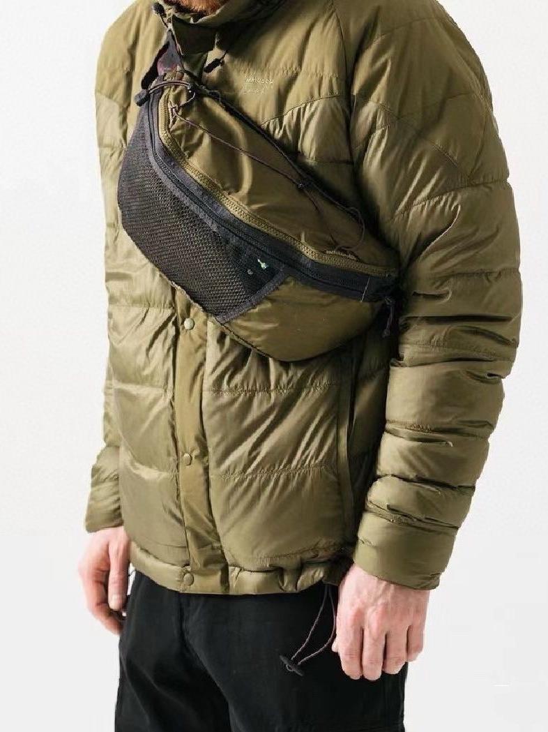 5L ユニセックスナイロンチェストバッグ高耐性アウトドアサイクリングスポーツバッグ耐摩耗性幾何学模様カジュアルスタイル折りたたみ式