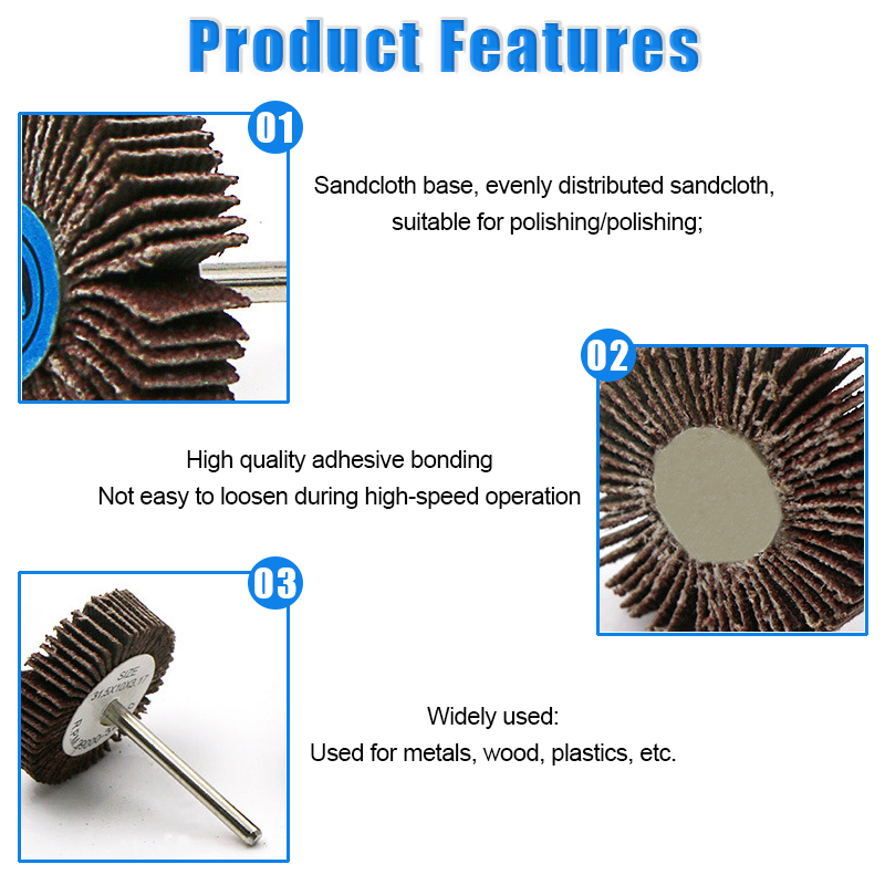 5/10pcs Feritoia 80 Grana Rettifica Levigatura Carta Vetrata Ruota Lamellare Dischi 3.0mm Gambo Otturatore Ruota di Lucidatura Per Dremel utensili rotanti