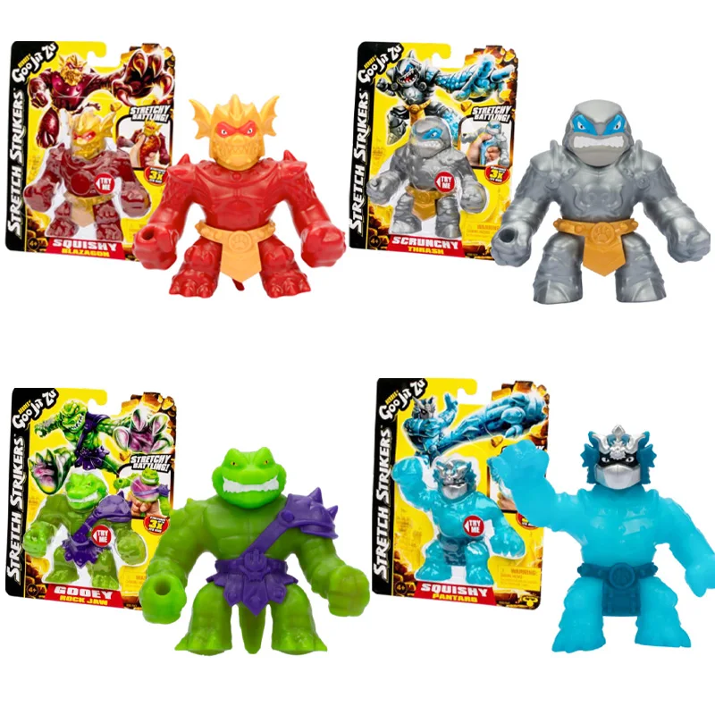 Goo Jit Zu Armor Hero S11 cocodrilo un dragón ardiente tiburones modelo juguete para apretar adornos colecciones regalos de cumpleaños para niños