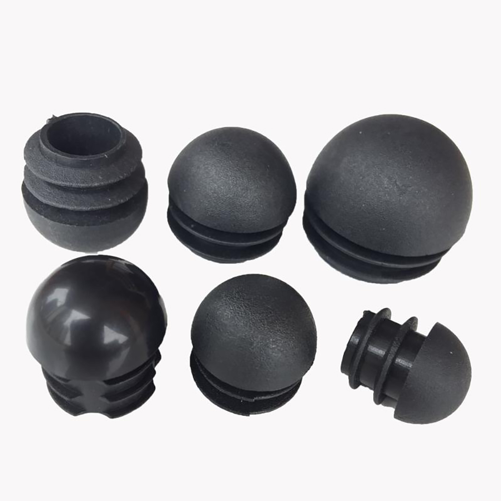 Dia16mm-35mm Black Curved Round Pipe Plug Table Feet Mat Floor Silent Protector Pads Chair Table Feet Decorative Dust Cove