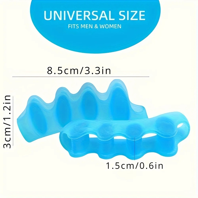2 soft touch silicone toe spacers, reusable toe spacers for feet