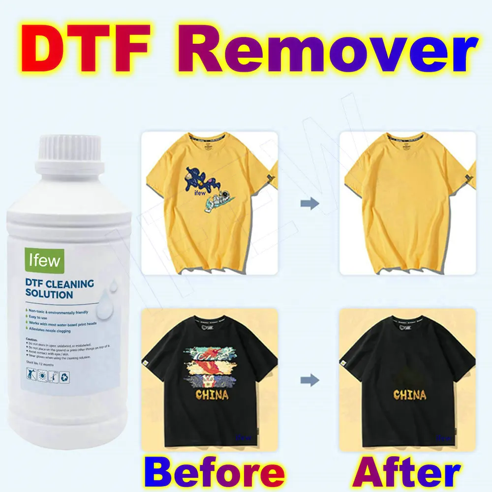 Dtf Print Remover Sticker Liquid DTF Cleaner Средство для удаления клея для прямой печати на пленке Очистка Dtf Print Удаление воды 100 мл