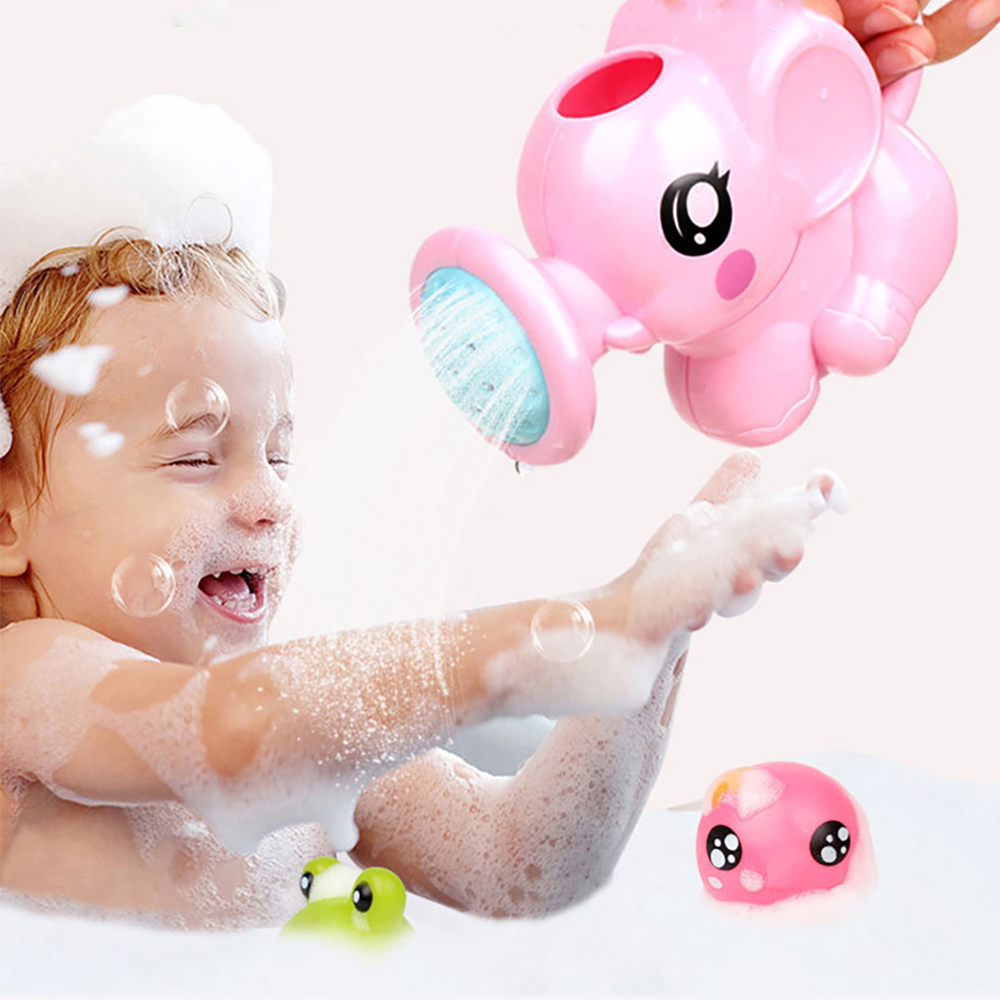 Cartoon Plastic Kettle Bath Shower Tool Kids Elephant Watering Pot Bath Toy Baby Bathroom Toy for Children Summer Bath Sprinkler