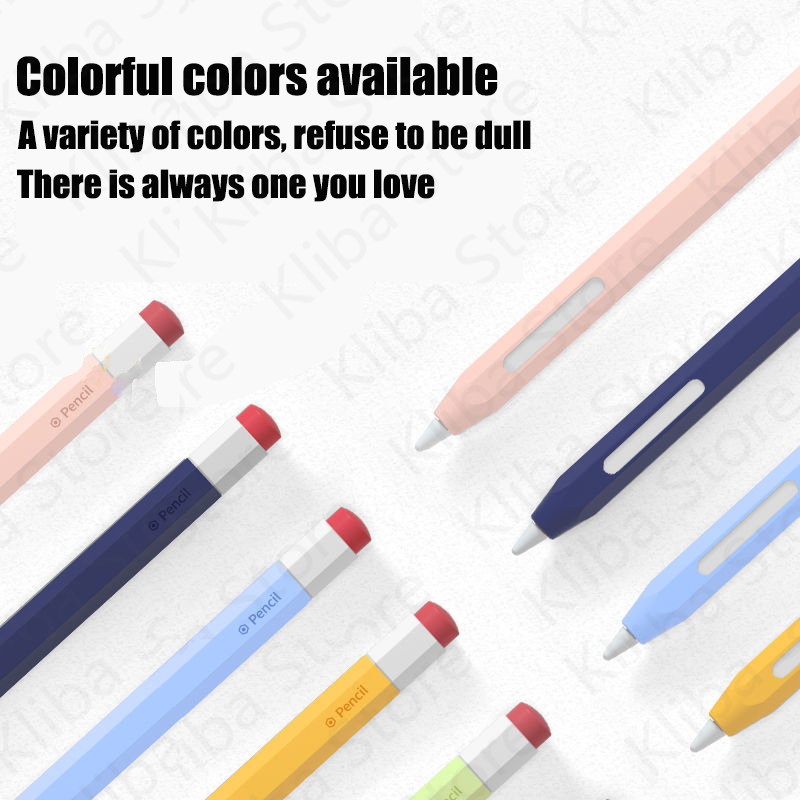 Estojo de lápis de silicone para apple pencil 2a 1a tablet touch stylus bolsa capa protetora portátil