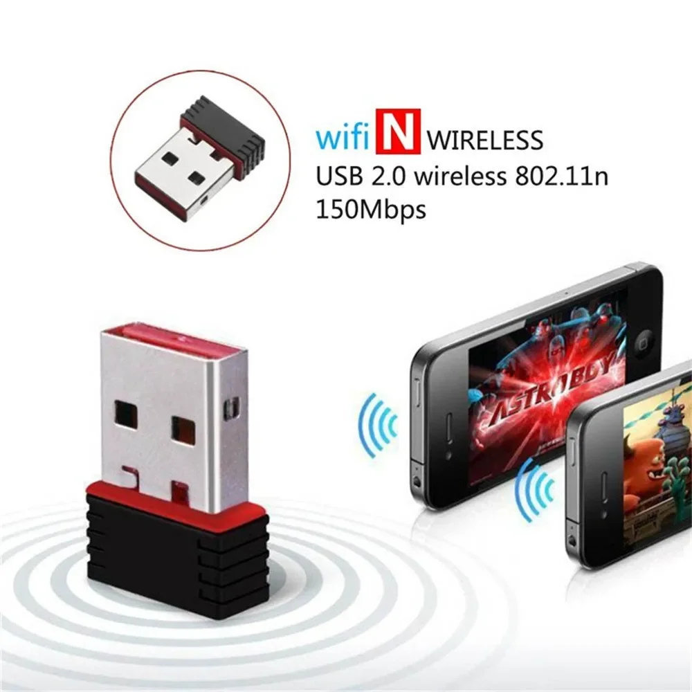 RTL8188 150Mbps USB WiFi Adapter for Raspberry Pi,Wireless Network Card Adapter WiFi Dongle for Desktop Laptop PC Windows RTL818