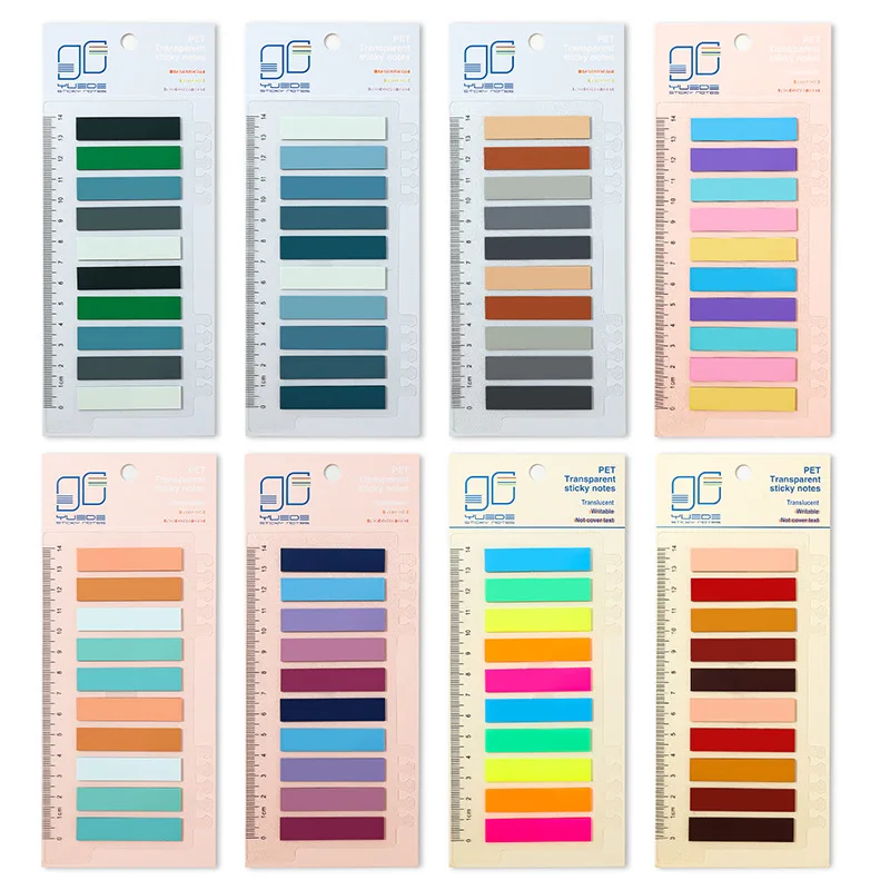 200 Sheets/Pack Colorful Fluorescence Index Sticky Notes Creative Office School Notepad Memo Pads Notes Self-Adhesive Stickers
