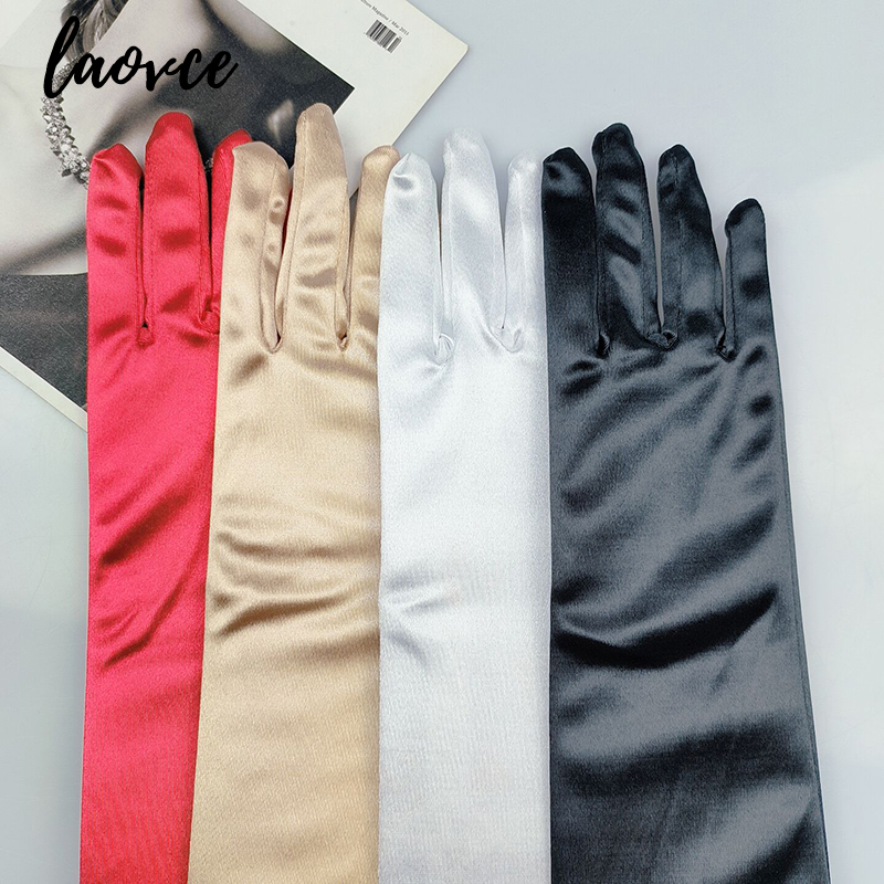 65 センチメートル 70 センチメートル長くするサテン手袋女性の結婚式のイブニングパーティーエチケットロング手袋パフォーマンス衣類アクセサリーミトン T181