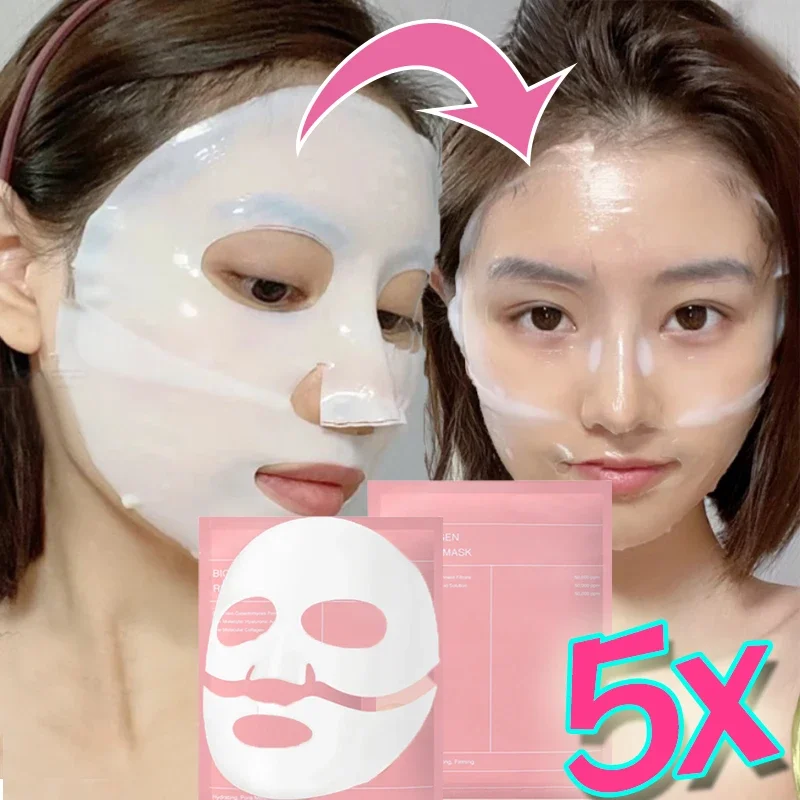 Bio Collagen Moisturizing Mask Deep Hydrating Absorbable Overnight Mask Brighten Firming Shrink Pore Smooth Skin Care Face Mask