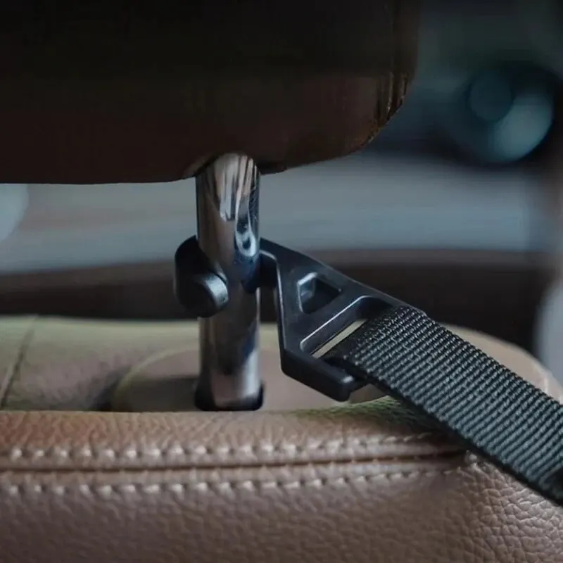 2 szt. Regulowane haczyki na zagłówek samochodowy, wielofunkcyjny uchwyt na parasol, mocowanie do bagażnika, akcesoria do wnętrza auta na tylne siedzenie pojazdu