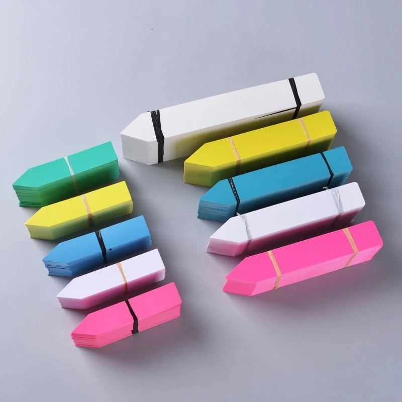100 Chiếc Vườn Vật Có Nhãn PVC Vật Có Các Thẻ Mầm Non Dấu Chậu Hoa Cây Giống Nhãn Khay Mark Dụng Cụ Nồi Chống Nước Mix màu Sắc