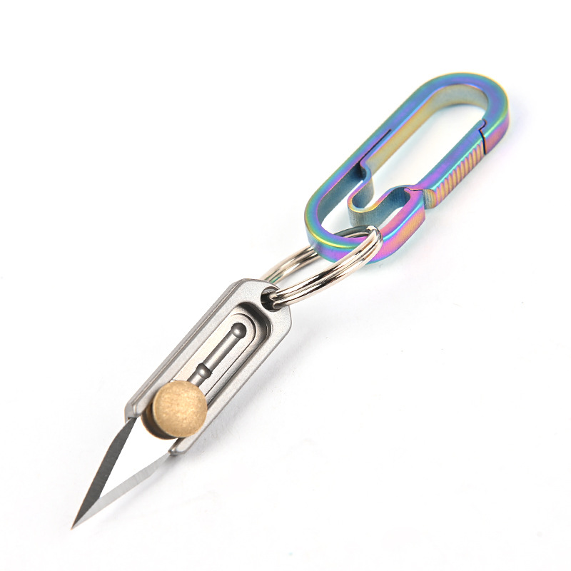 Cuchillo de utilidad retráctil, portátil, tamaño pequeño, cuchillo de arte para estudiantes, desembalaje exprés, corte de papel de oficina