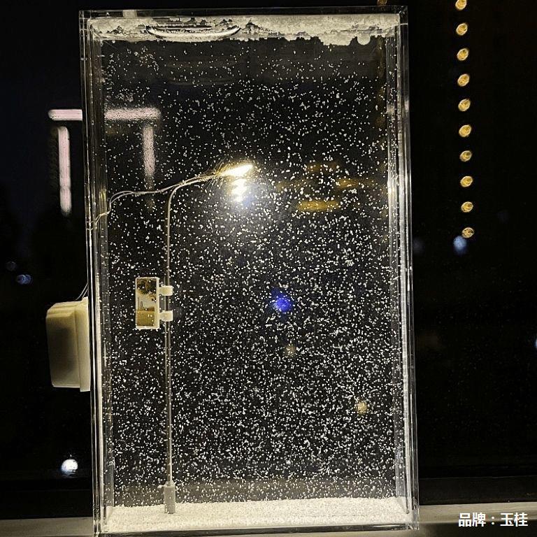 Snow Lamp Handmade DIY Snowy Streetlight Lamp Material Snowy Night Flowing Hemp Creative Snow Scene Night Light Christmas Gift