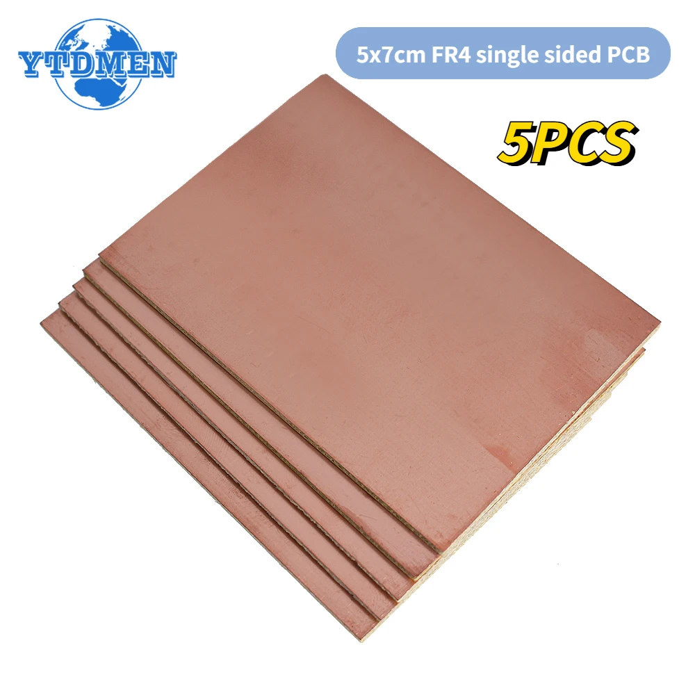 5PCS FR4 Einseitige PCB 5x7cm Kupfer Verkleidet Platte Laminat Platine 5*7cm Diy PCB Kit