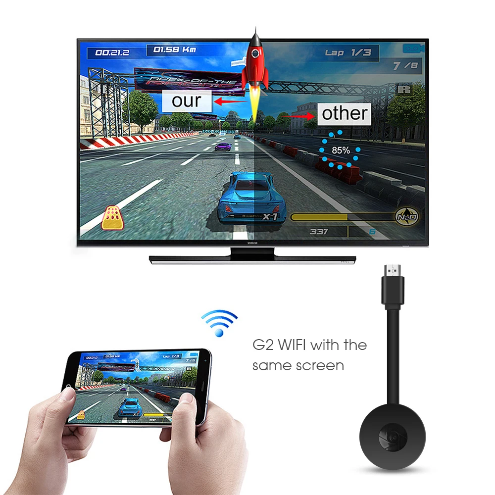 디스플레이 화면 어댑터 용 G2 1080P TV 스틱 Android 용 HDMI 호환 동글 수신기 IOS Mirascreen Chrome 용 스마트 TV 박스