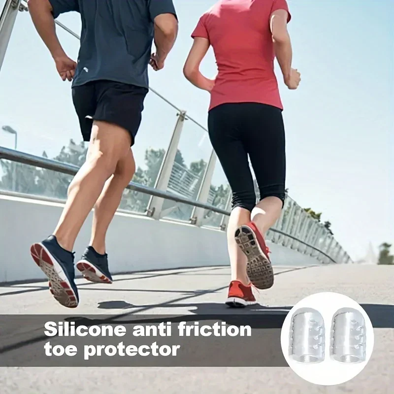 Protectores de dedos de silicona transparentes y transpirables, 20 piezas, previenen ampollas, callos y maíz, cómodos con alta elasticidad