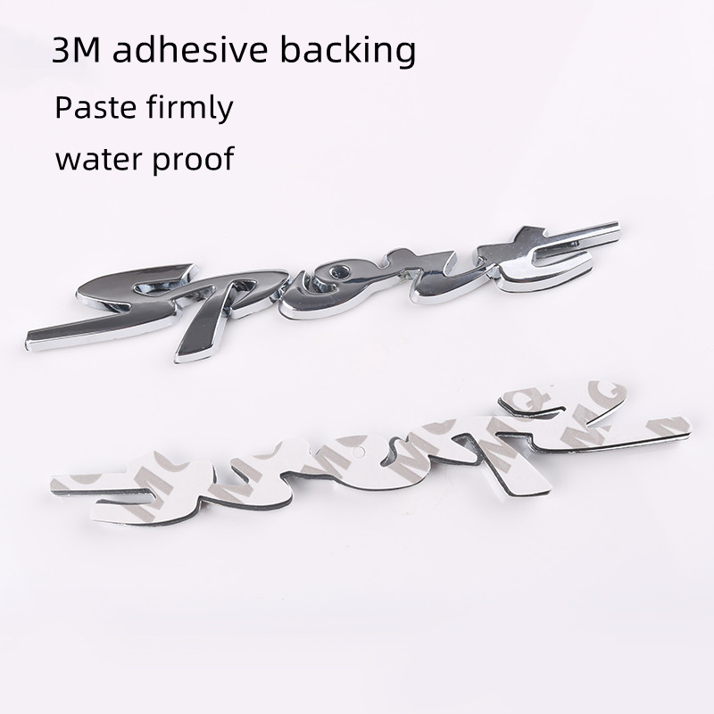 トランク用3Dメタルステッカー,車のレーシングスポーツワードステッカー,防水ロゴ,エンブレムステッカー,カーアクセサリー