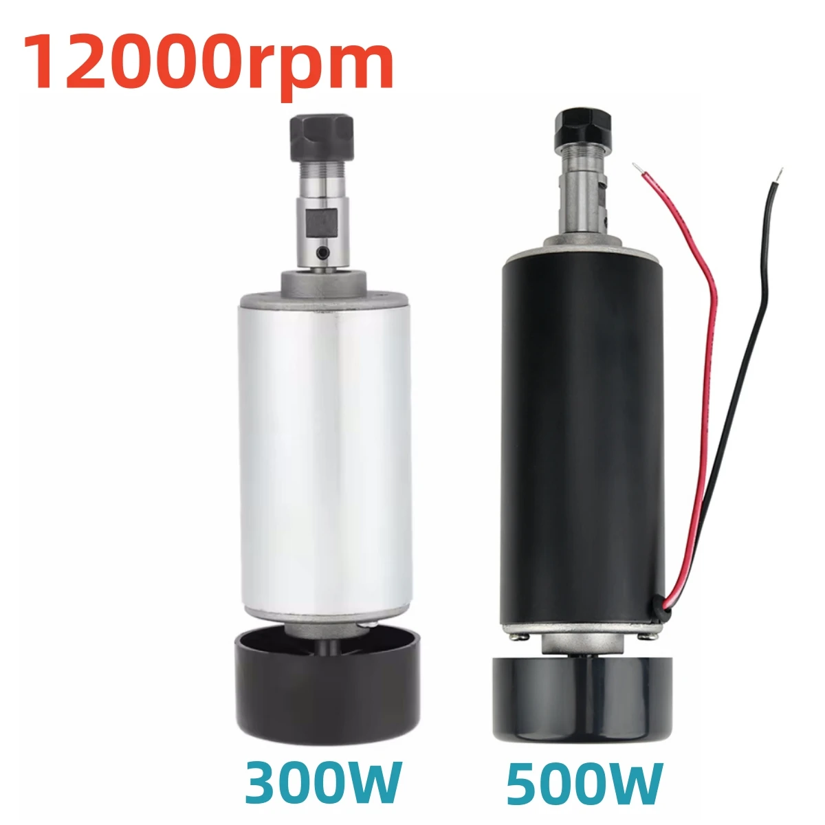 300w 500w cnc eixo do motor de refrigeração ar 52mm DC12-48V motor fresagem para cnc roteador máquina gravura