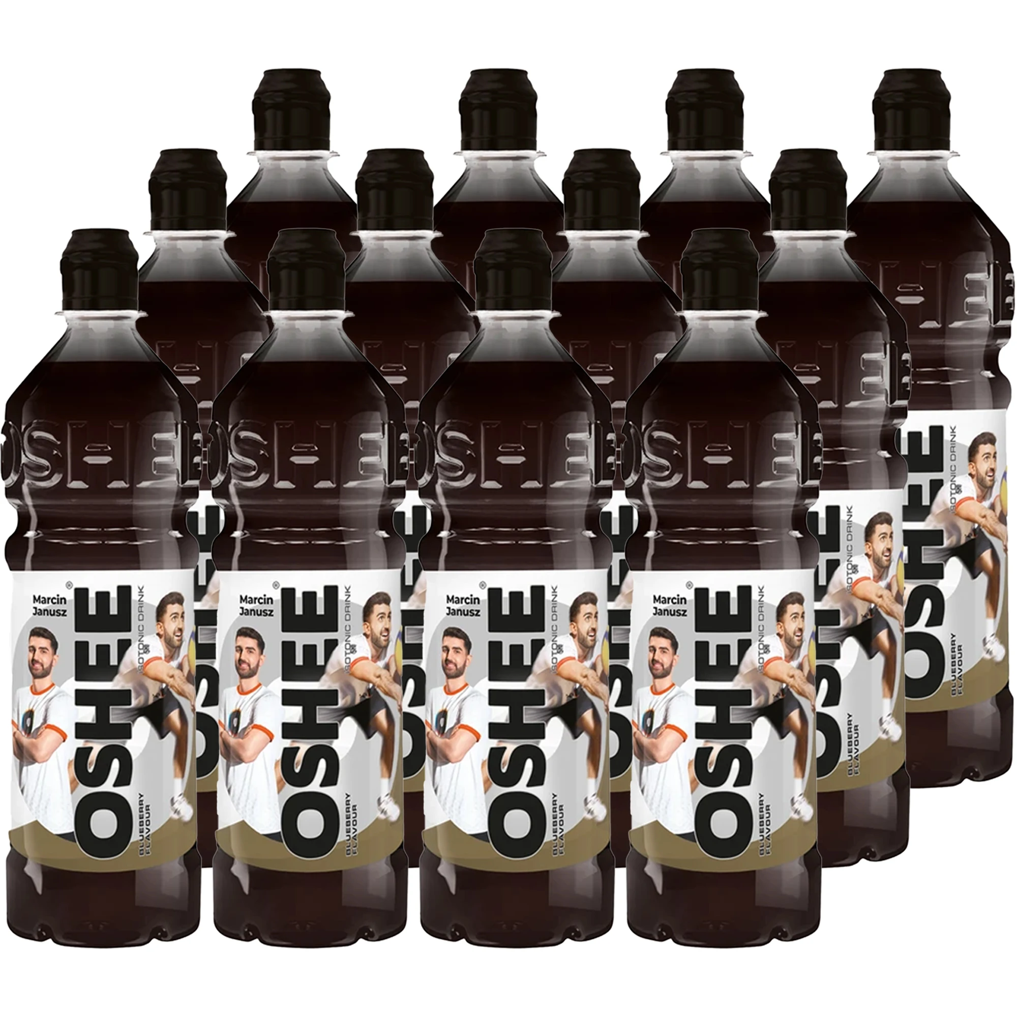 Oshee Napój izotoniczny o smaku o smaku jagodowym z dodatkiem witamin 750 ml x 12 sztuk