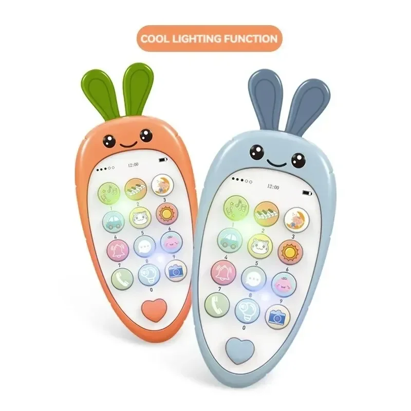 Simulated Biting Mobile Phone Intelligent Early Education Cartoon Puzzle Music Story Learning Telephone Toy Simulated Biting Mob