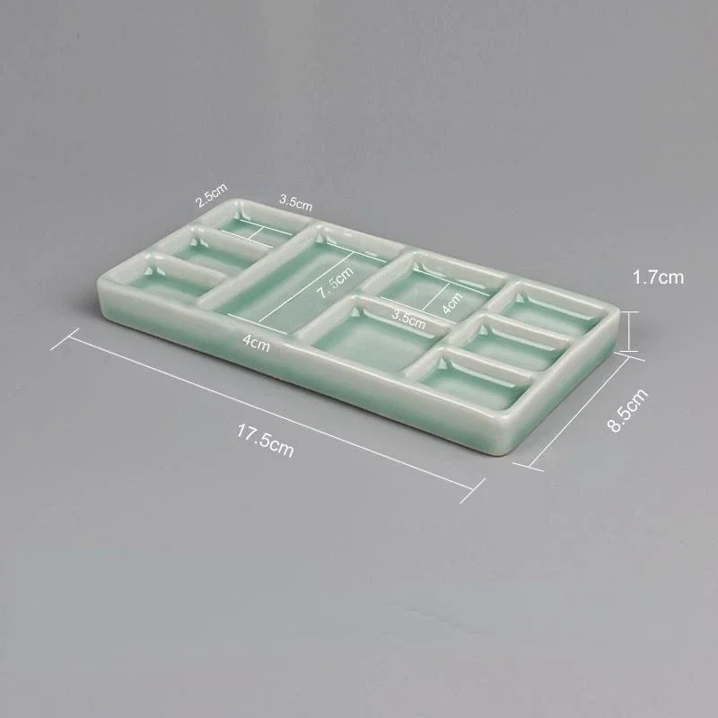 Keramik Quadratische Palette Multi-grid Aquarell Ölfarbe Tablett Erwachsene Anfänger Tragbare Kunst Liefert Jingdezhen Abfeuern