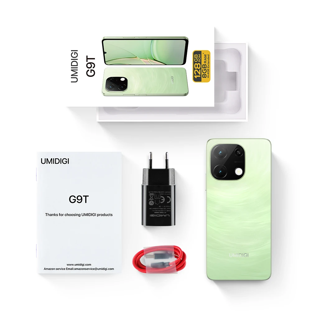 UMIDIGI-teléfono inteligente G9T, Android 14, UNISOC T606, 8 núcleos, 256GB, pantalla HD de gota de agua de 6,75 pulgadas, cámara de 13MP, batería de 5000mAh