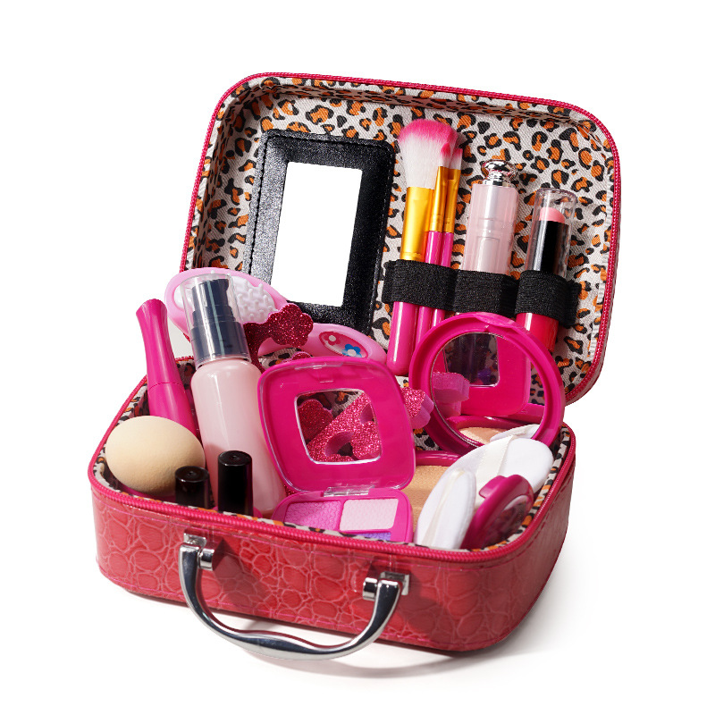 เด็กแต่งหน้าเครื่องสําอางแกล้งเล่นกล่อง Princess Make Up Girl ของเล่นเล่นชุดลิปสติกอายแชโดว์ความปลอดภัยปลอดสารพิษชุดของเล่นเด็ก