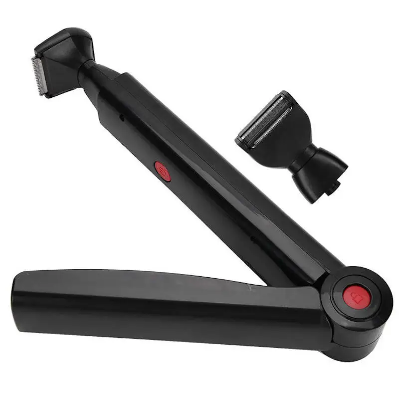เครื่องโกนหนวดหลังผู้ชายกันน้ําด้ามยาว USB เครื่องโกนหนวดแบบชาร์จไฟได้เครื่องโกนหนวดแบบพับได้สําหรับผู้ชาย