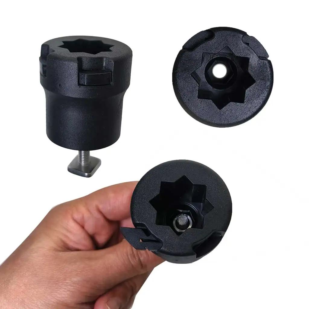 1 Stück Kajak Schiebe Getriebe Kopf Track Adapter Kanu Beiboot Marine Boot Tracking Schiene Angeln Stern Mount Basis für GPS Fisch Finder