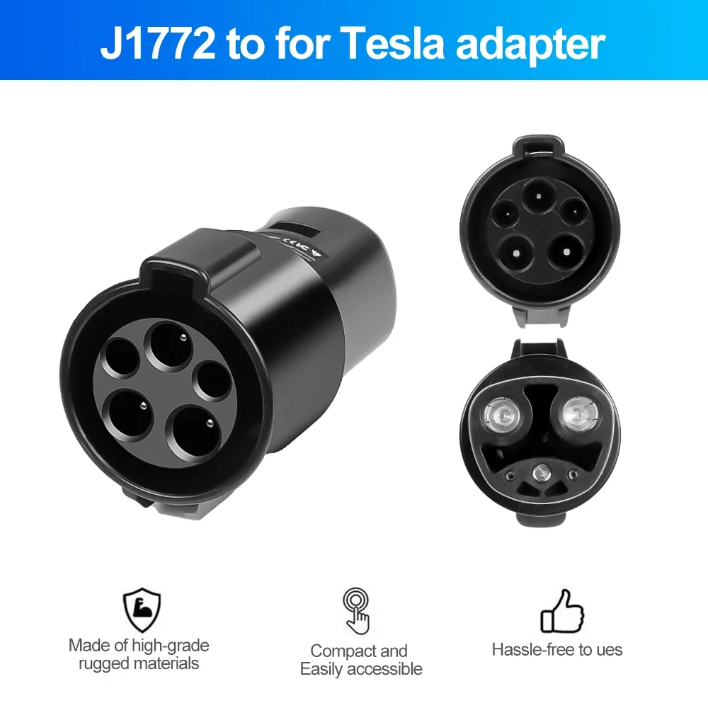 EV Adapter Typ1 J1772 Zu Für Tesla EV Ladegerät Adapter Latch Für Modell 3 /S/Y/X Elektrische fahrzeug Autos Lade Konverter