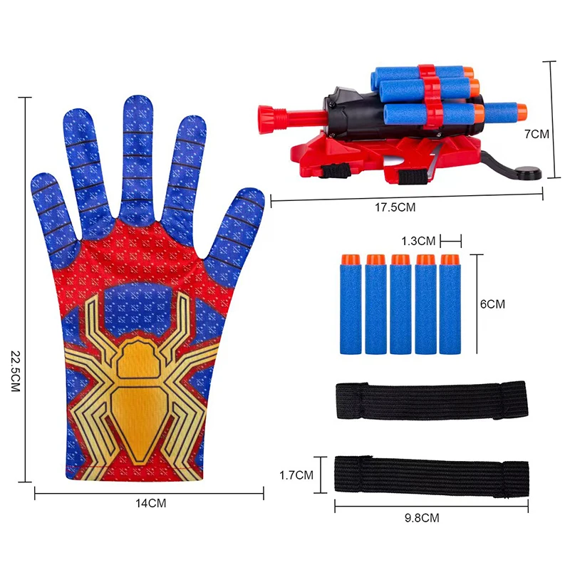 Spider Launcher ของเล่นเด็กถุงมือ Web Shooters ฮาโลวีนสายรัดข้อมือ Prop เด็กคอสเพลย์รูปเกมคริสต์มาสเด็กปัจจุบันของเล่น